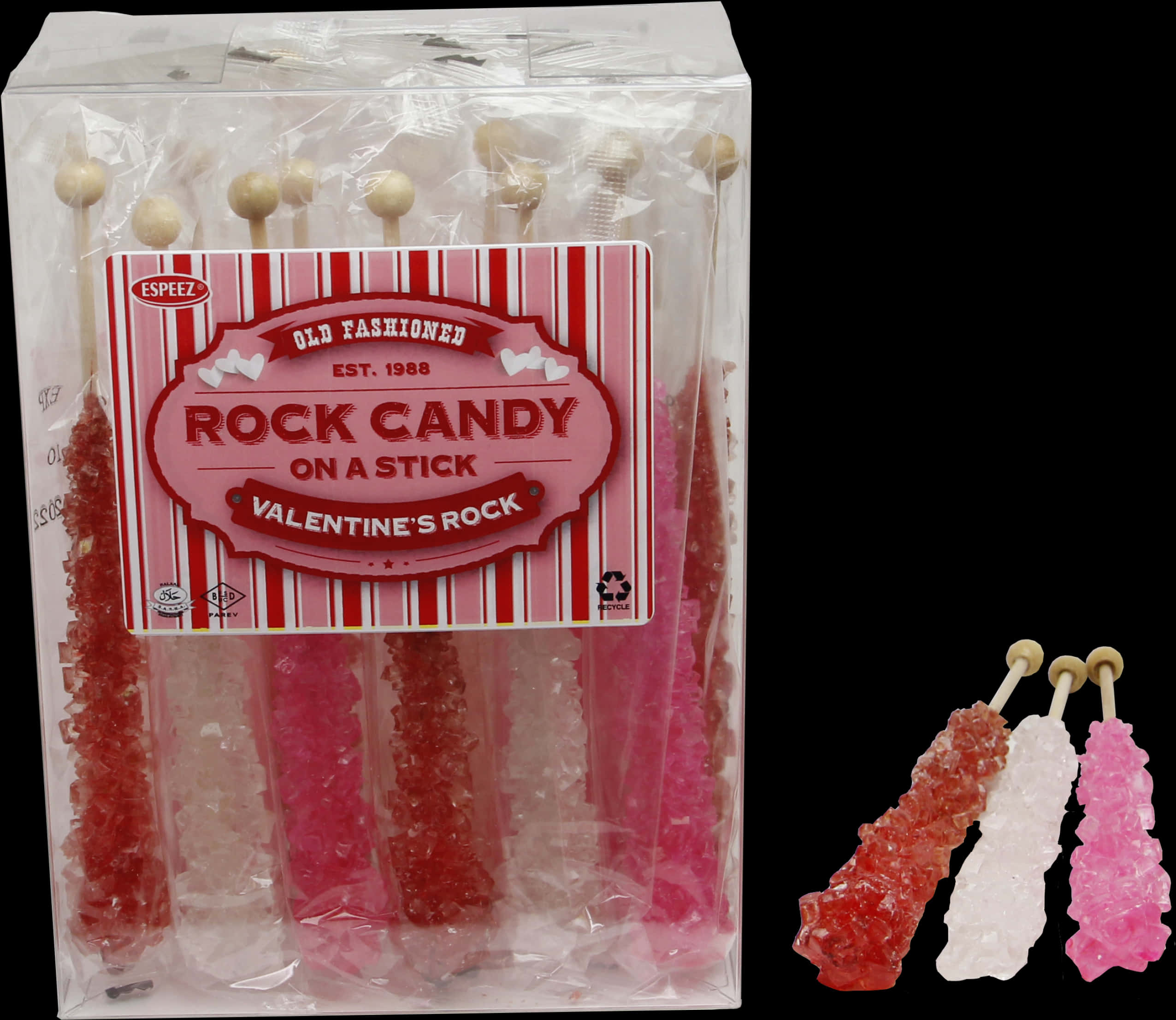 Valentines Rock Candy Sticks PNG