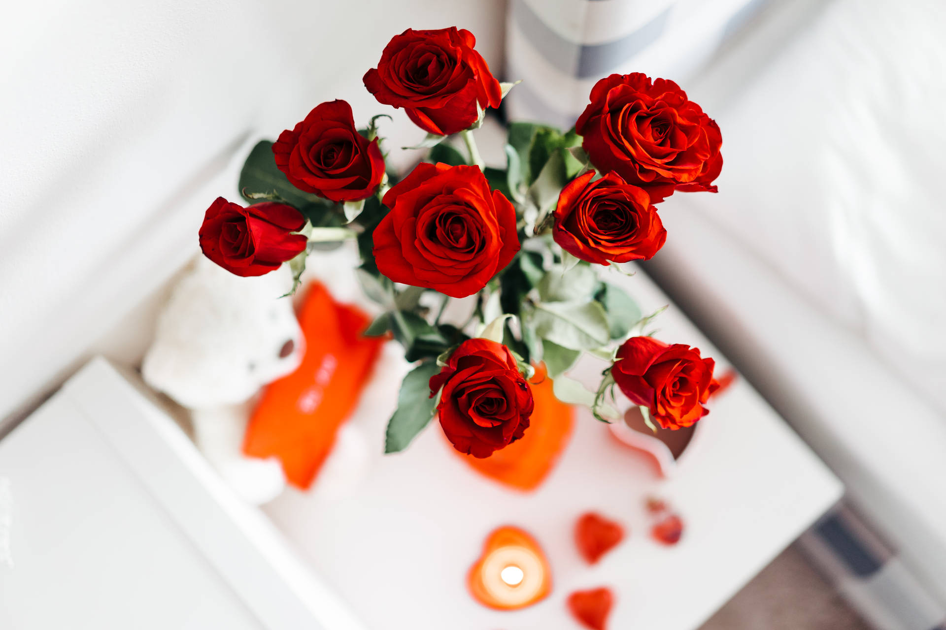 Fondode Pantalla De Rosas Estético Para Teléfono En El Día De San Valentín. Fondo de pantalla