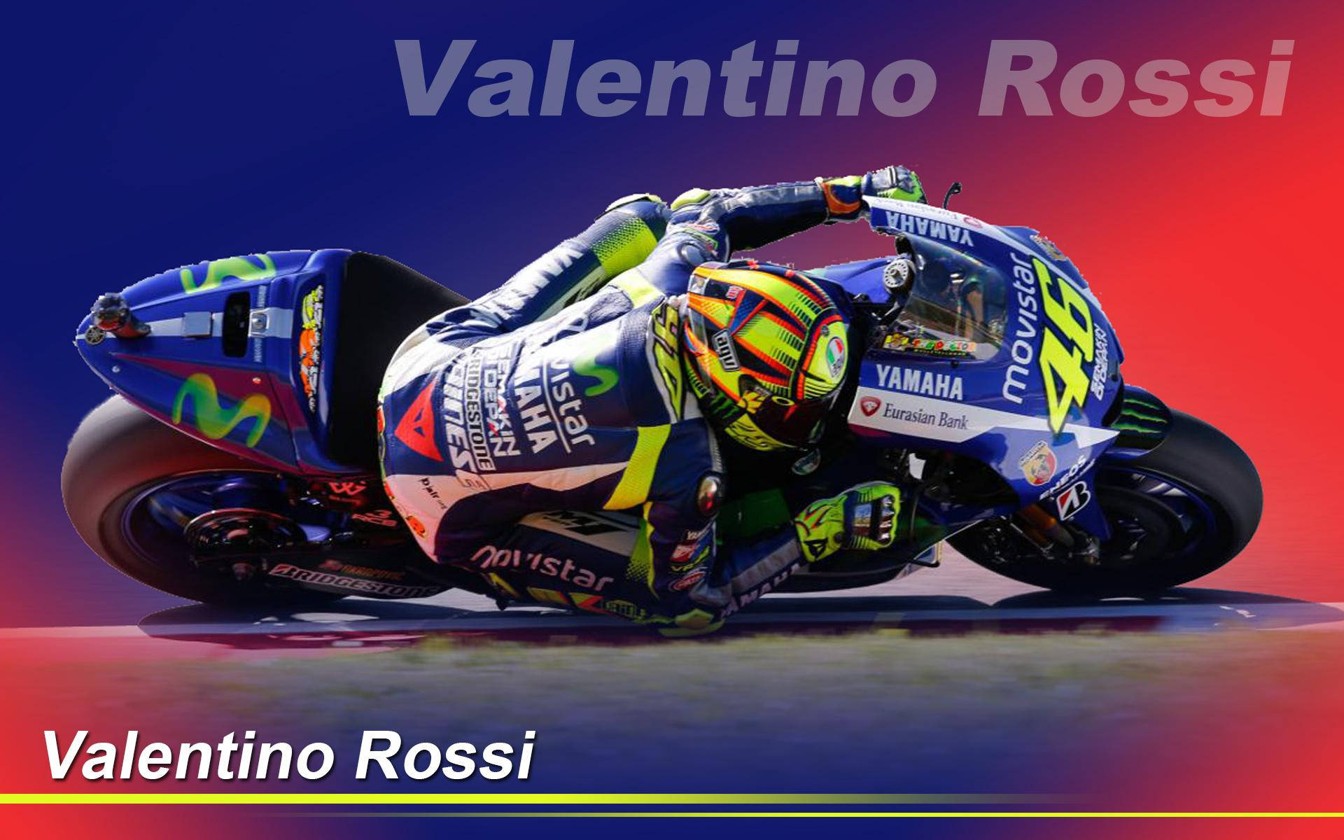 Valentino Rossi Italiensk Professionel Kører tapet Wallpaper