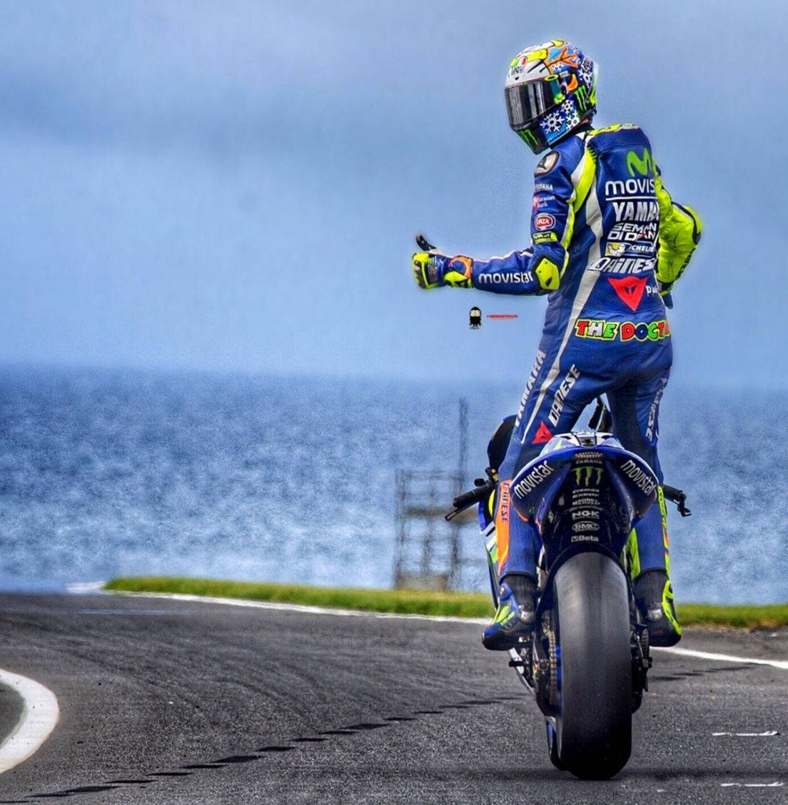 Download Valentino Rossi, the Legendary Motorcycle Racing Champion  Wallpaper