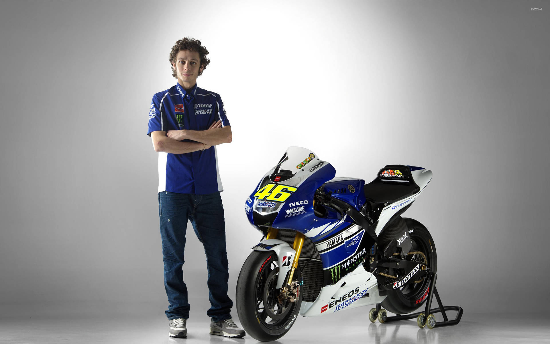Valentinorossi, Yamaha-lagets Racer. Wallpaper
