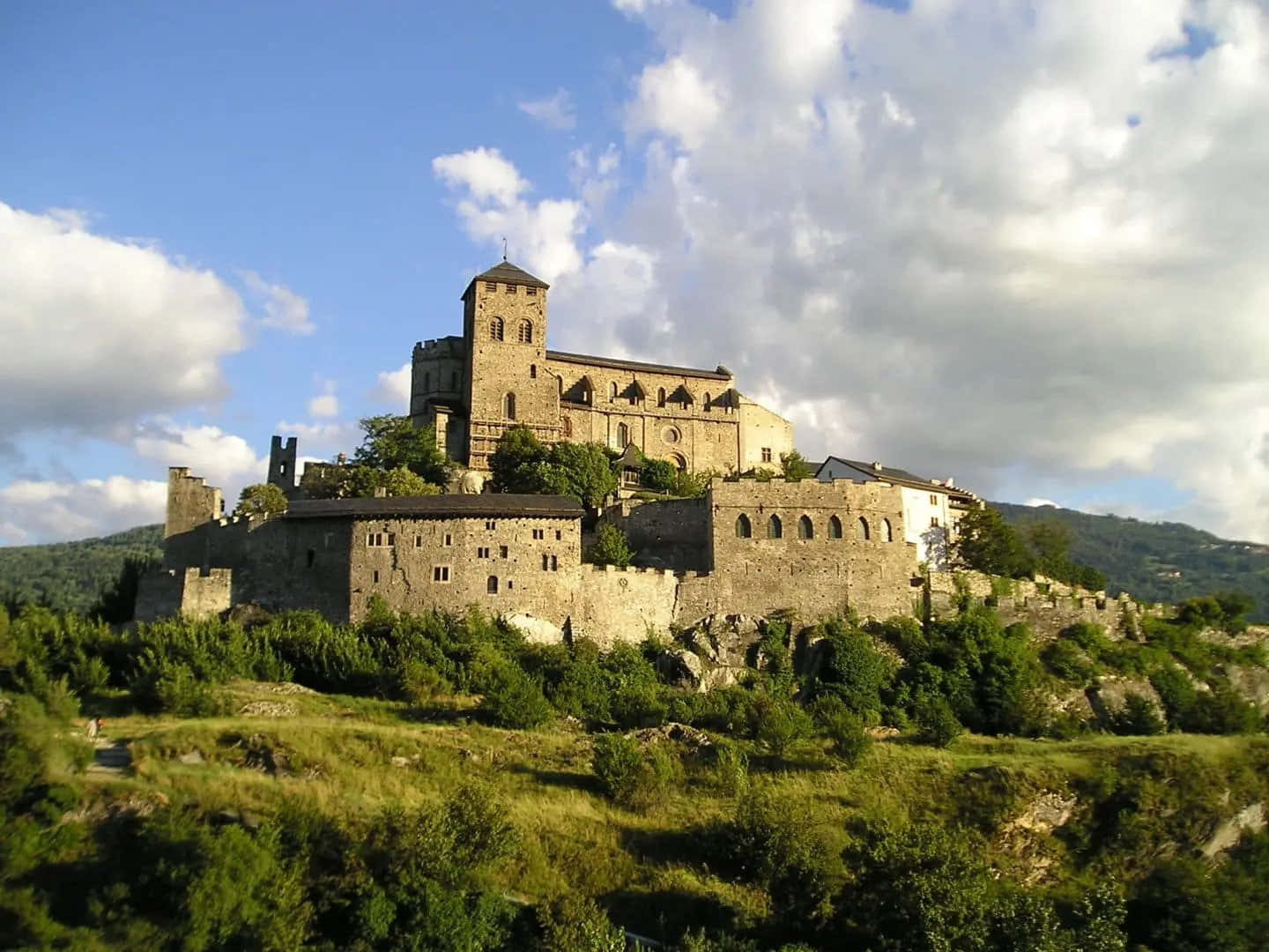 Valere Basilica Castle Sion Switzerland Wallpaper