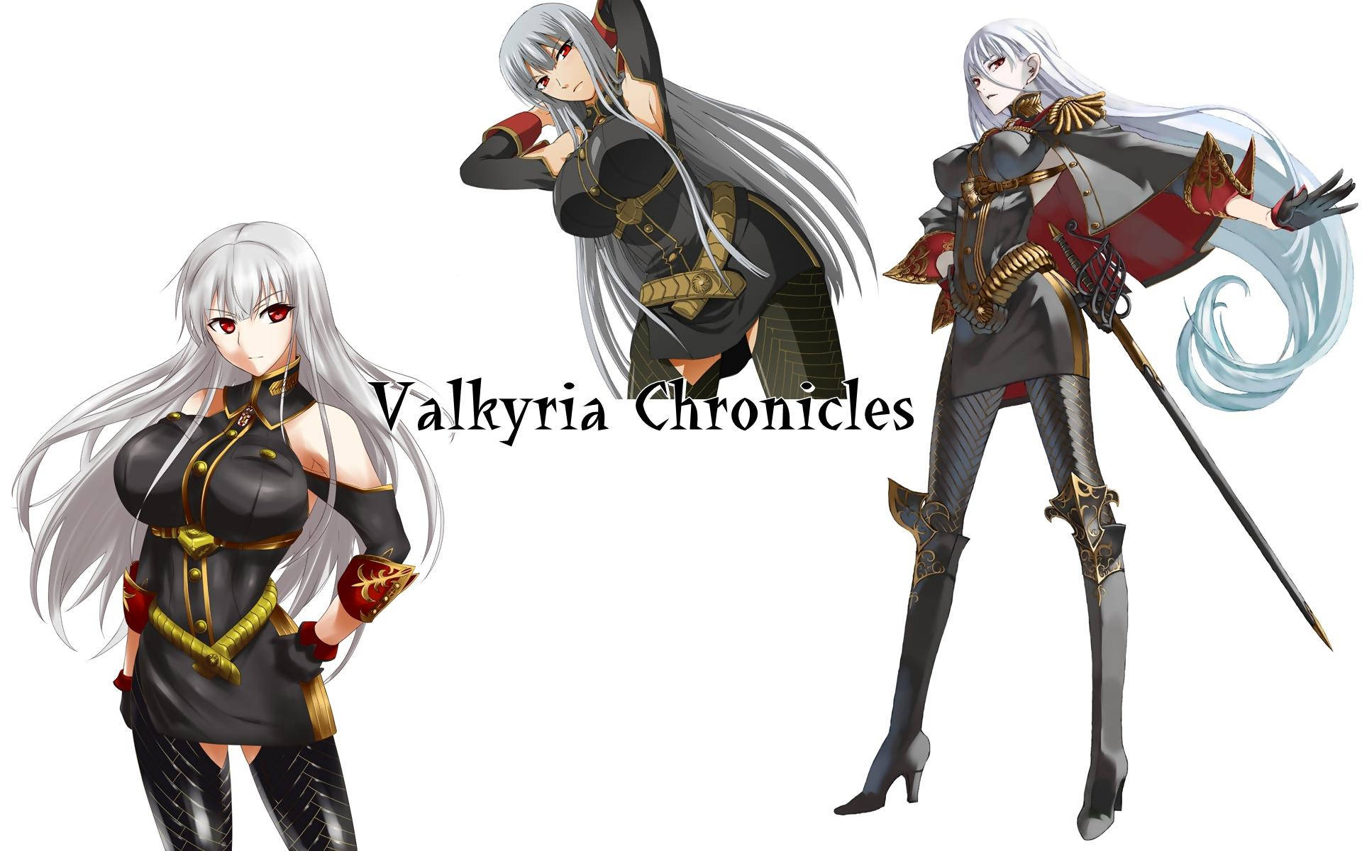 Valkyria Chronicles Selvaria Poses Wallpaper