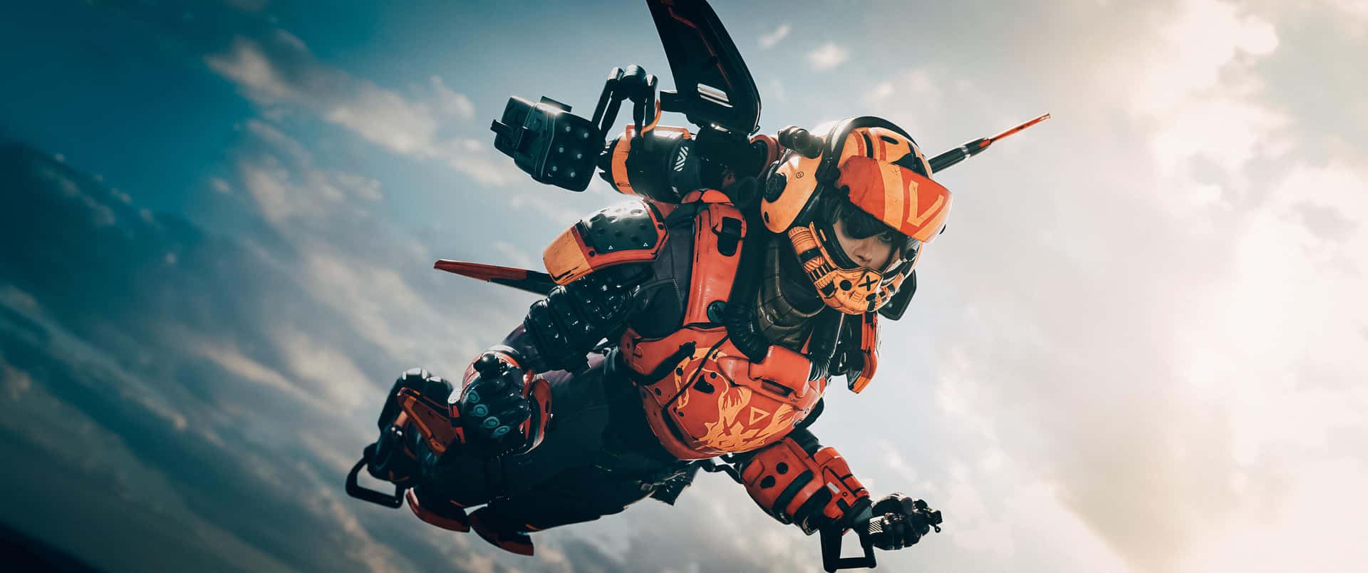 "Take the Skies with Valkyrie in Apex Legends" Wallpaper