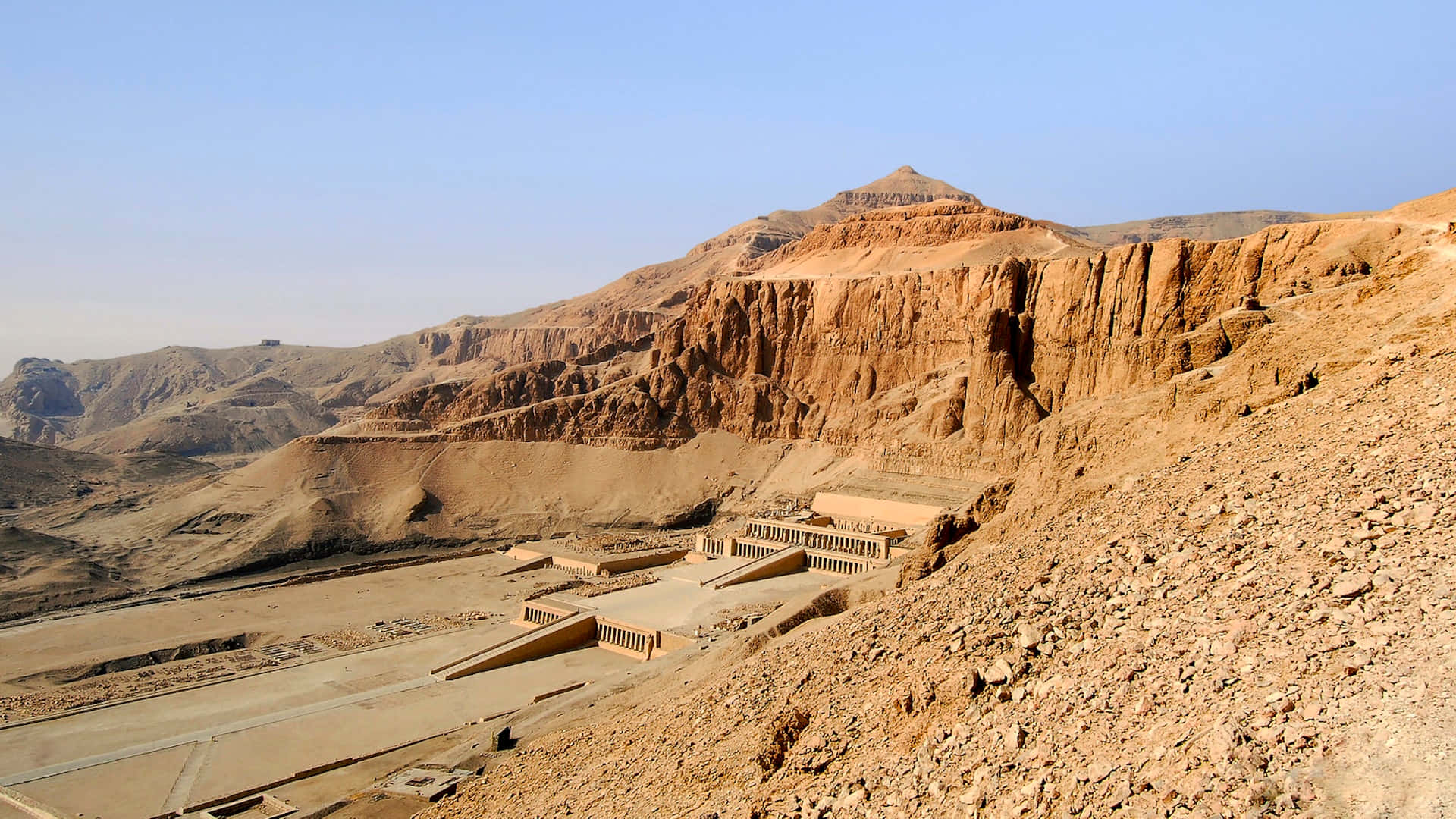 Valley Of The Kings With Rocky And Desert Surface Wallpaper