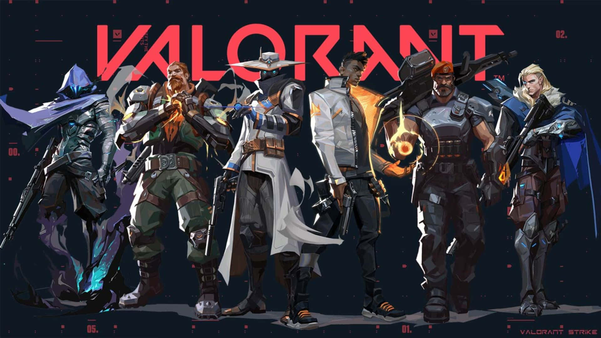 Dominating the Battle: Valorant Agents in Action Wallpaper