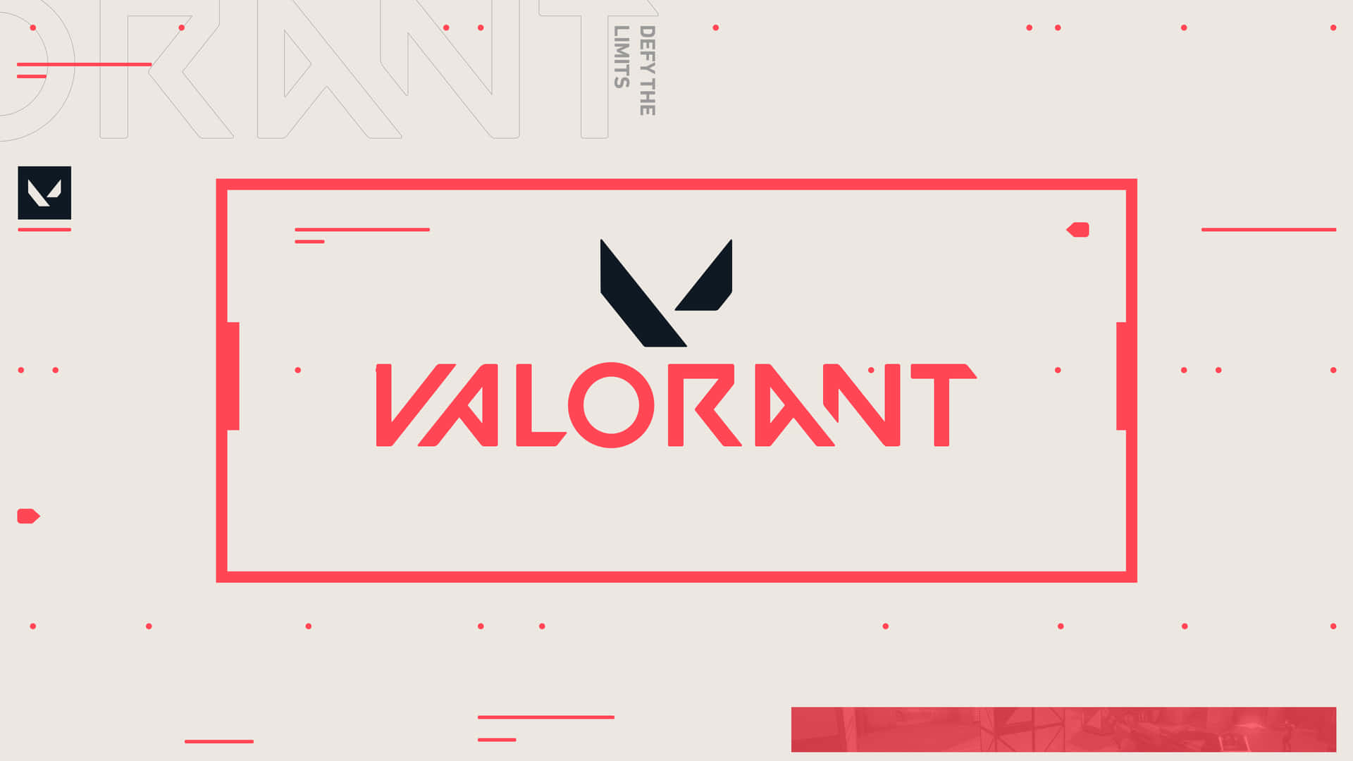 Logotipode Valorant Para Escritorio En Formato Rectangular. Fondo de pantalla