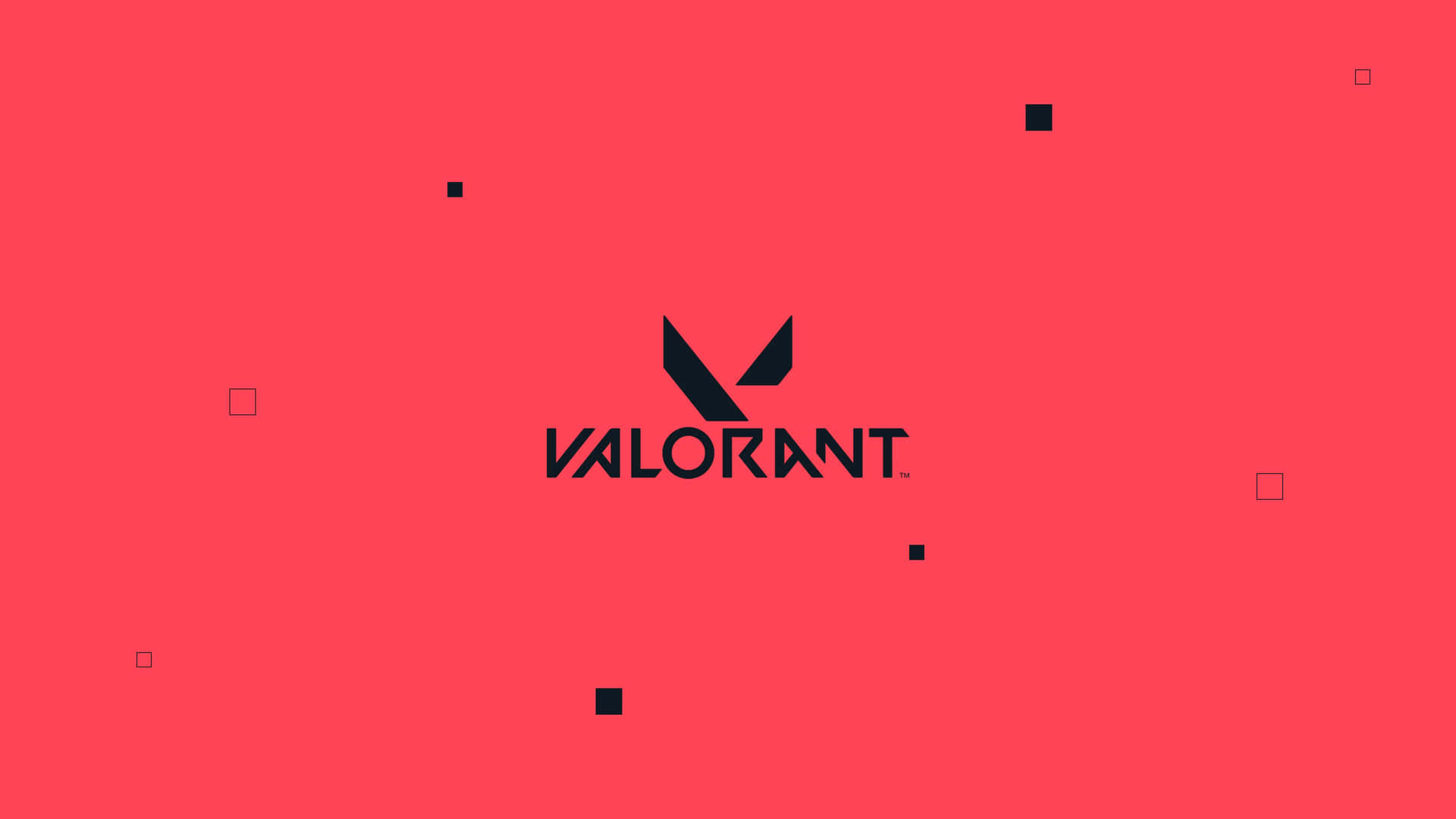 Valorant Desktop Logo In Red Wallpaper