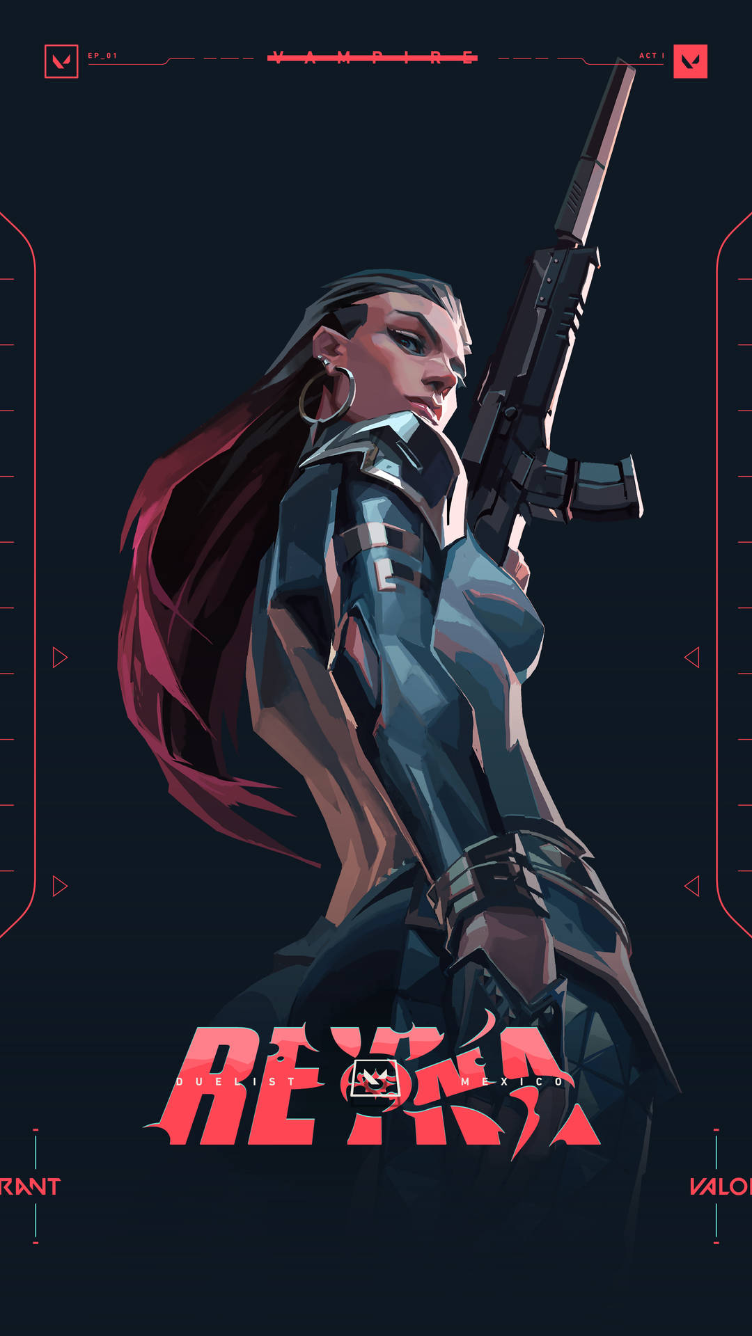Rexa - A Female Character Holding A Gun Wallpaper