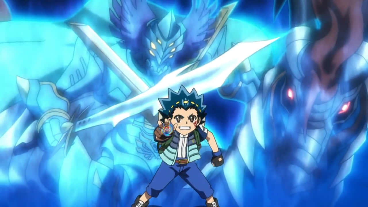 Valt Aoi Beyblade Strijdkreet Achtergrond