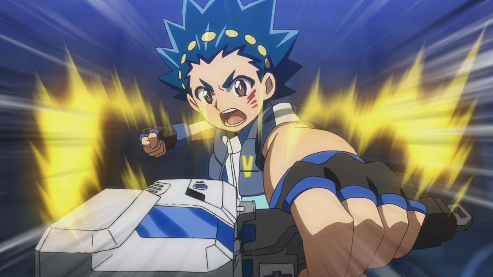 Valt Aoi Beyblade Lancering Achtergrond