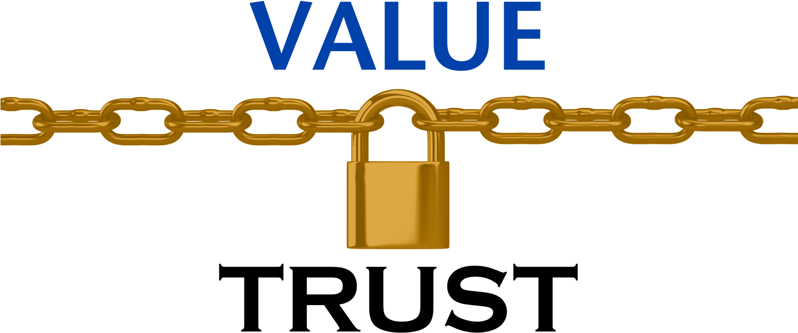 Value Trust Chain Lock Concept PNG