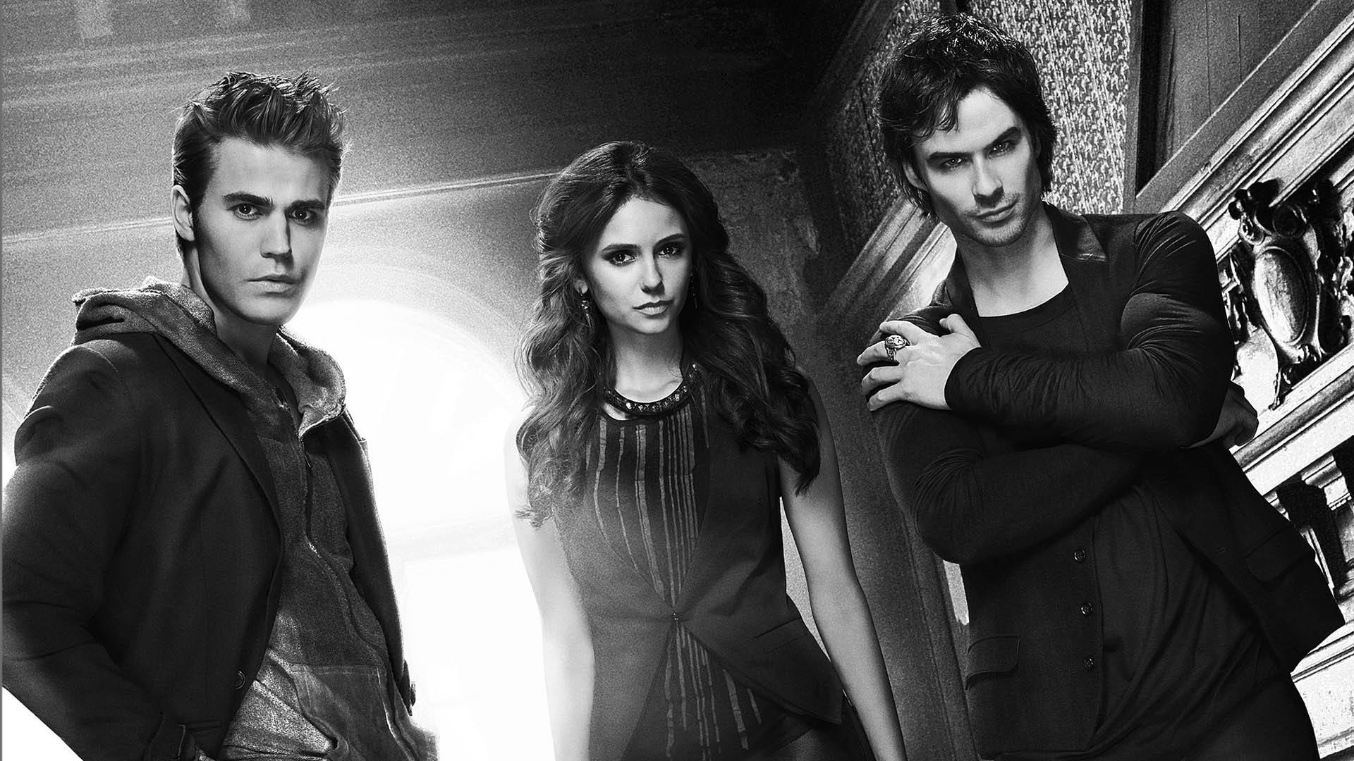 Vampire Diaries Black And White Wallpaper