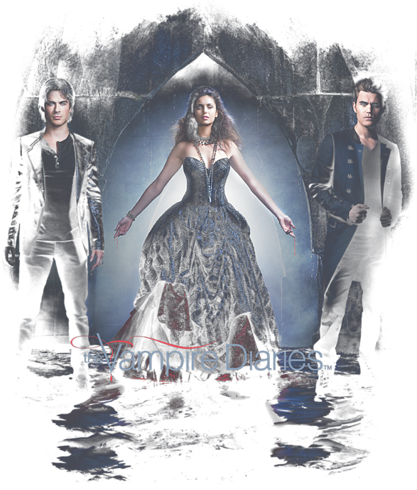 Vampire Diaries Cast Promotional Poster PNG