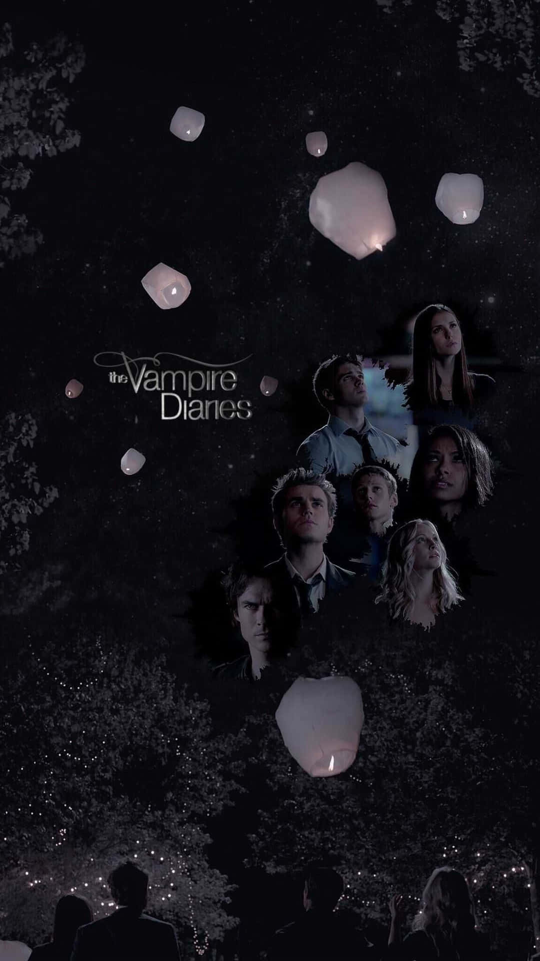 Njutav Äventyren I Mystic Falls Med Vampire Diaries Som Skrivbordsbakgrund. Wallpaper