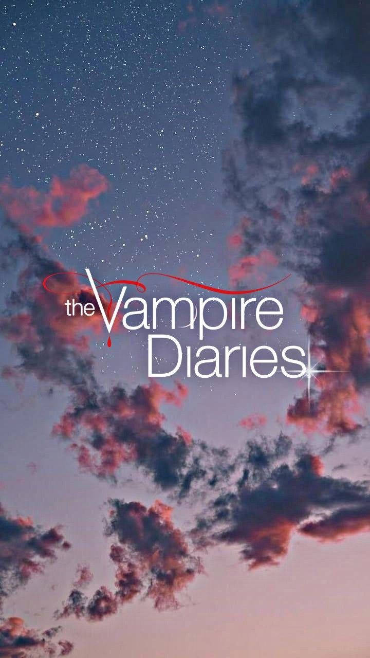 Vampire Diaries Logo Pink Sky Wallpaper