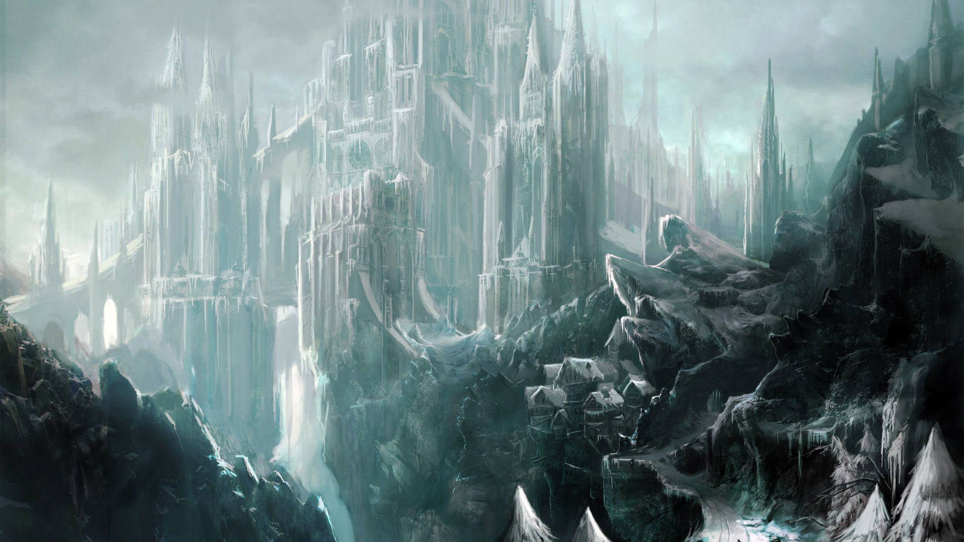 Vampire Frozen Castle Wallpaper