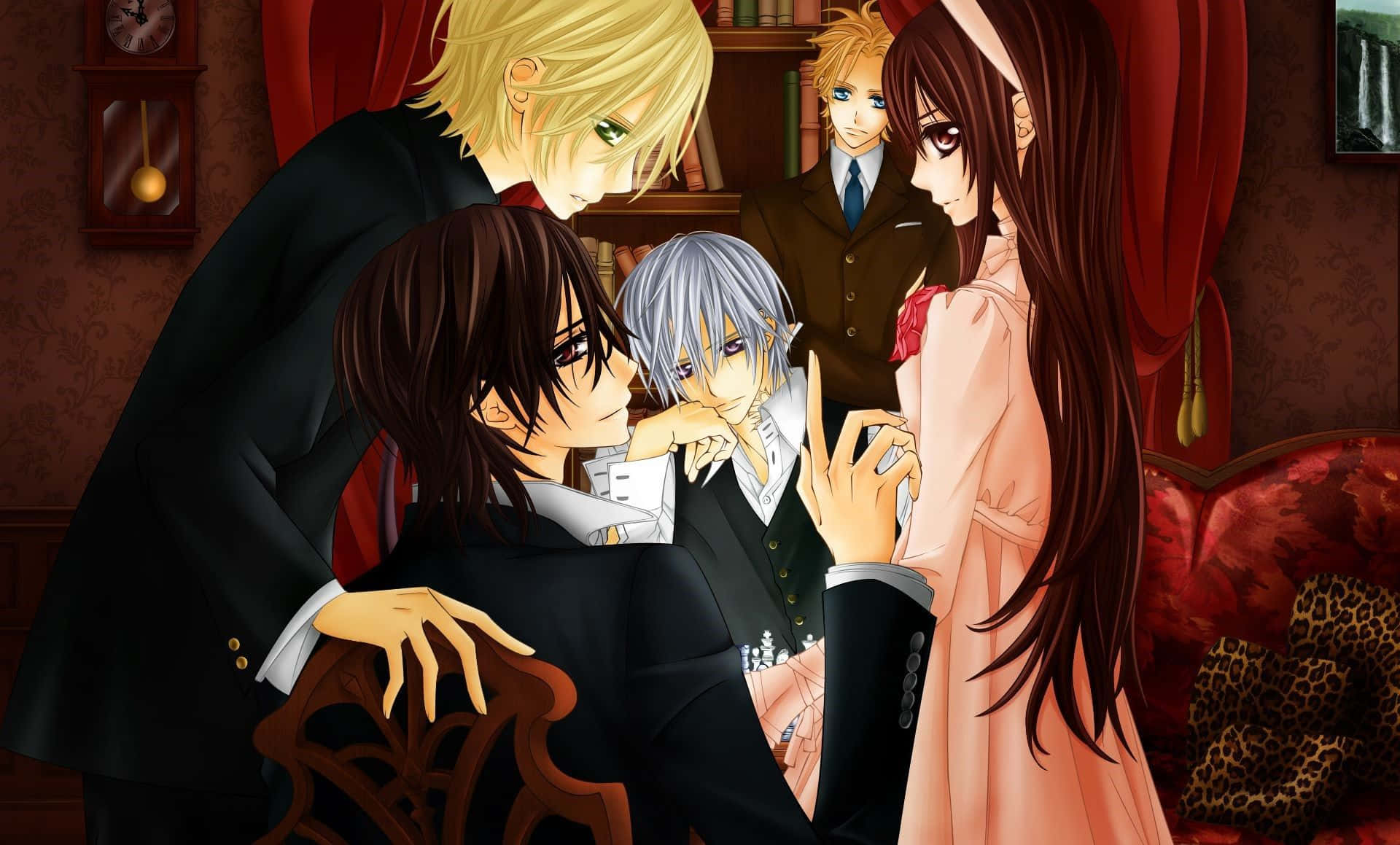 Vampire Knight Anime Personages Verzameling Achtergrond