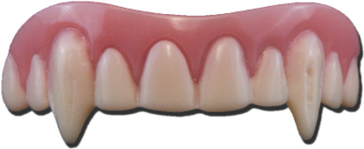 Vampire Teeth Dentures Prop PNG