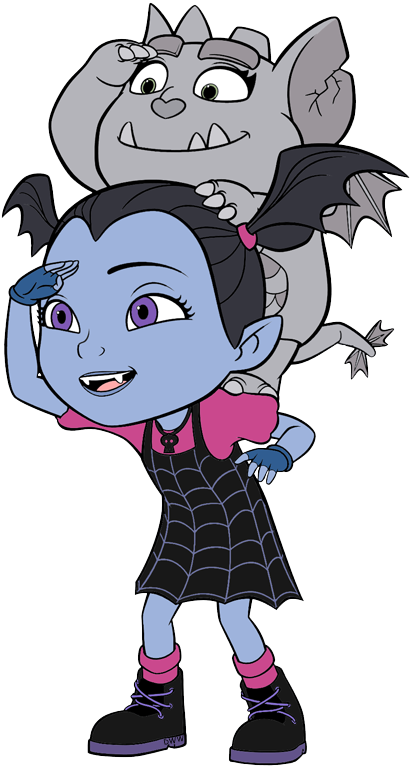 Vampirinaand Gregoria Animated Characters PNG