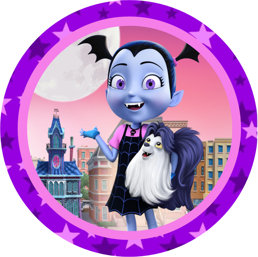 Vampirinaand Wolfie Cartoon PNG