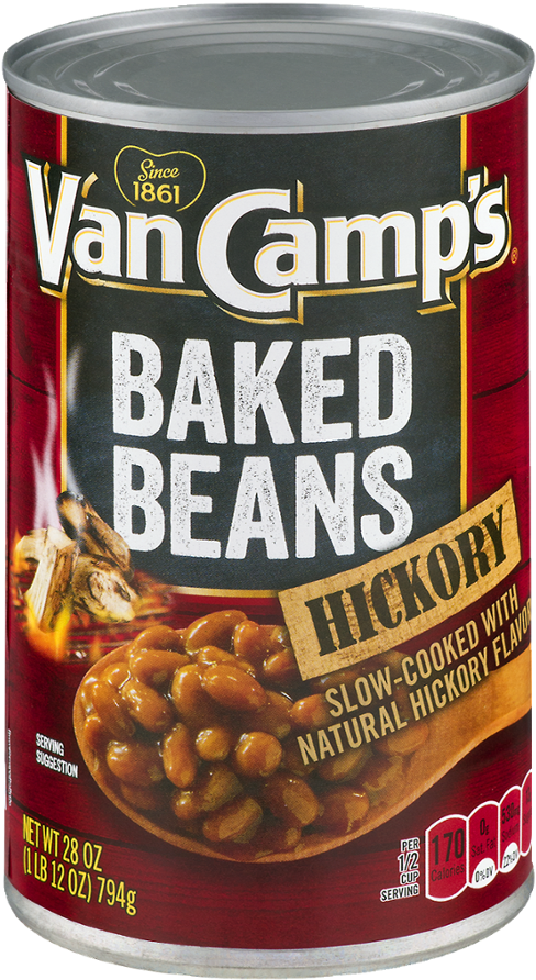 Van Camps Hickory Baked Beans Can PNG