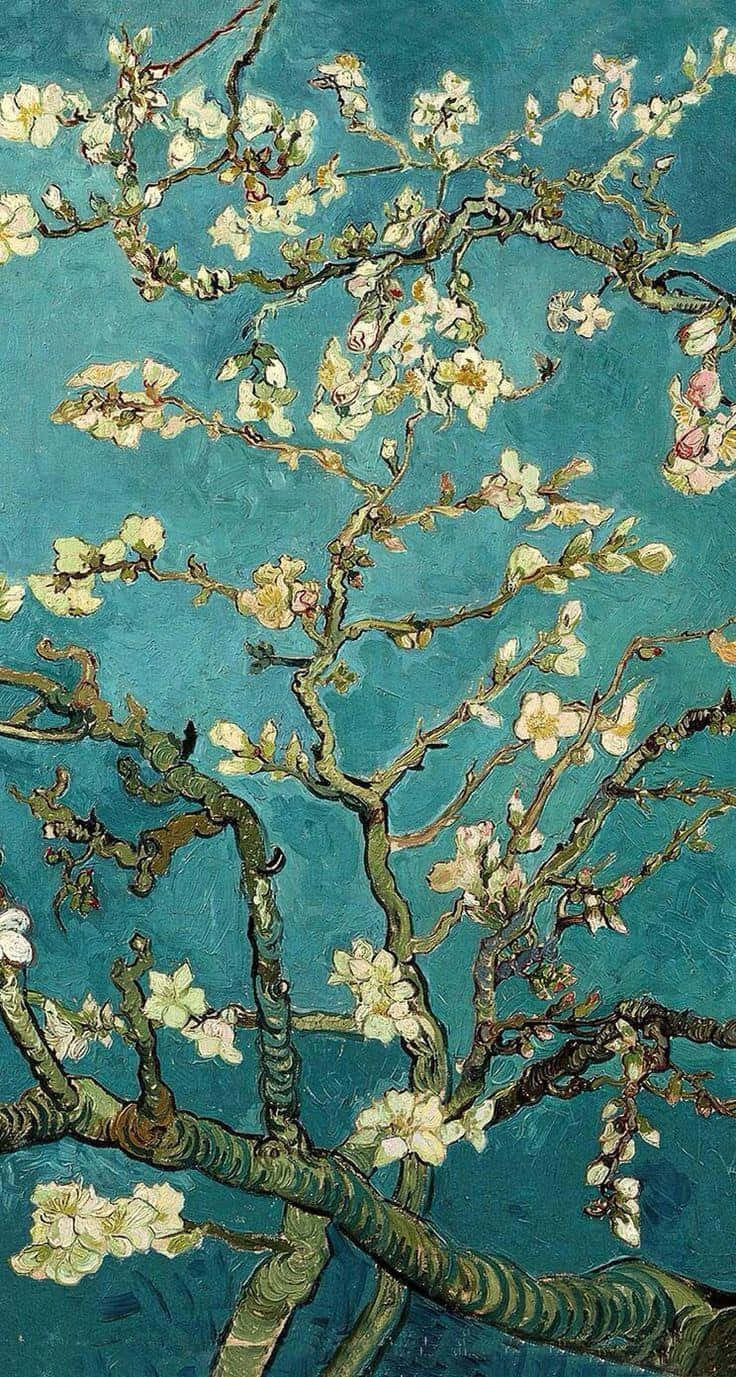 van gogh almond tree wallpaper