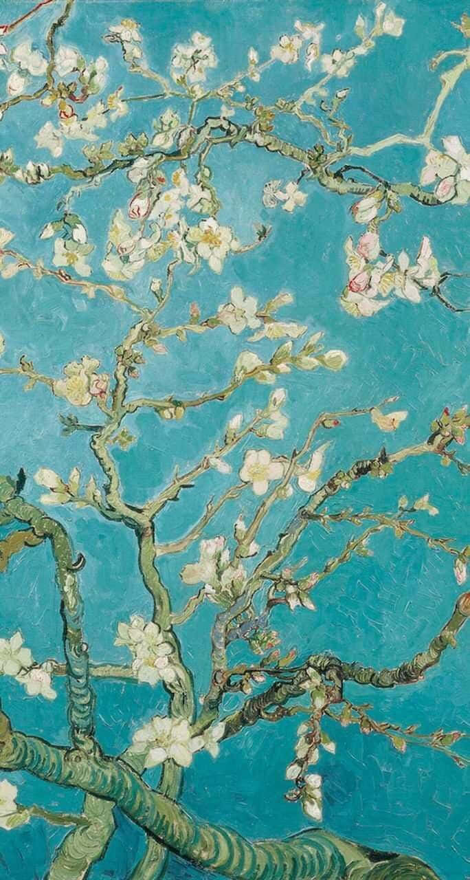 Vincent van Gogh's iconic "Almond Blossom" painting Wallpaper