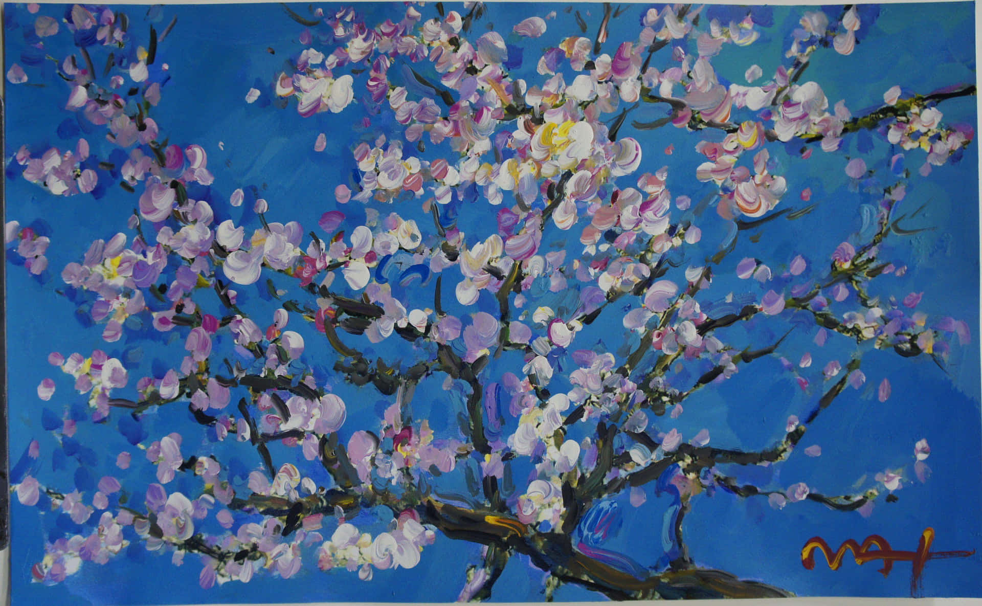 A Look at Van Gogh's Landmark Painting of Almond Blossoms Wallpaper
