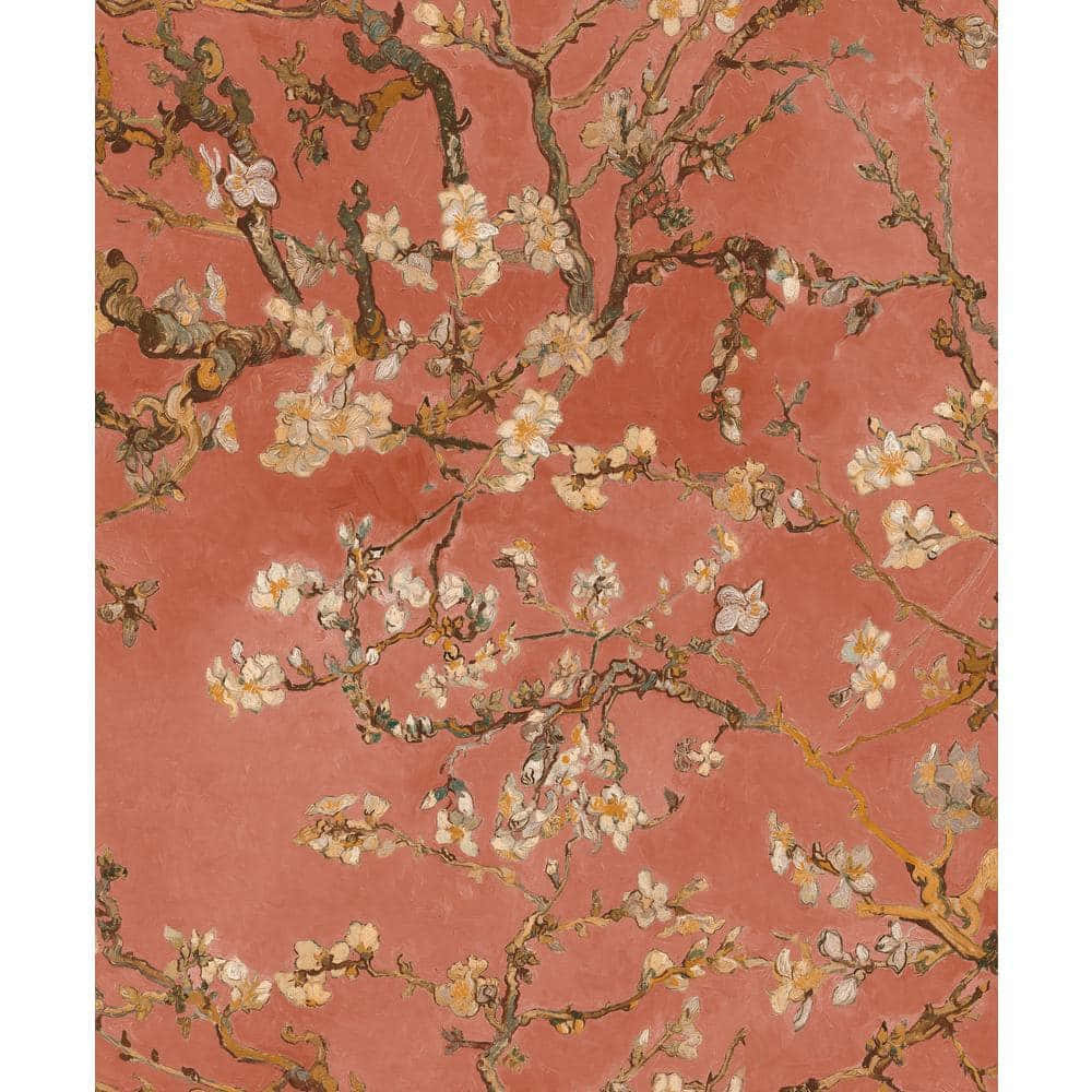 An iconic painting of almond blossoms blooming in spring by the renowned artist Van Gogh Wallpaper