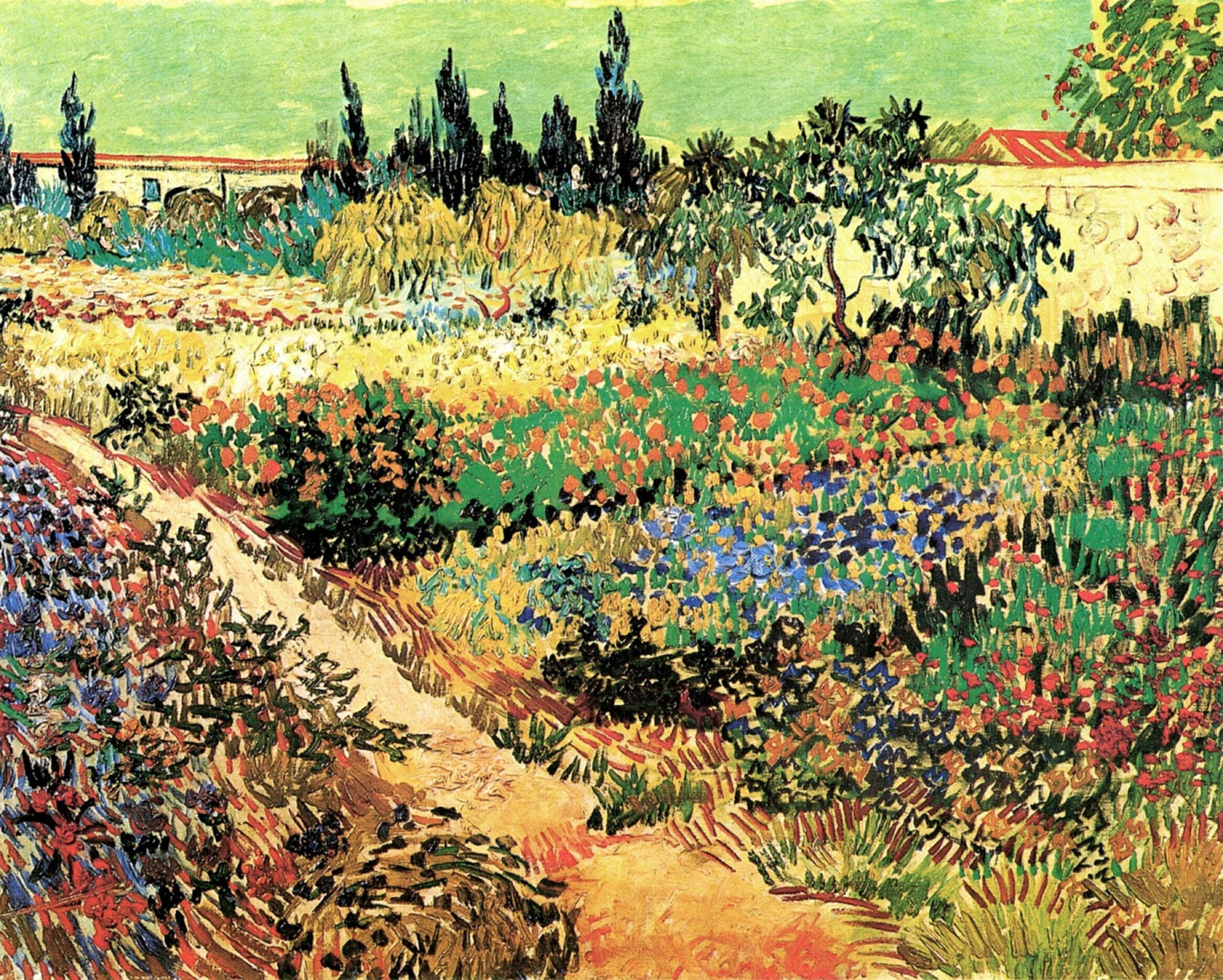 Van Gogh Garden At Arles Wallpaper