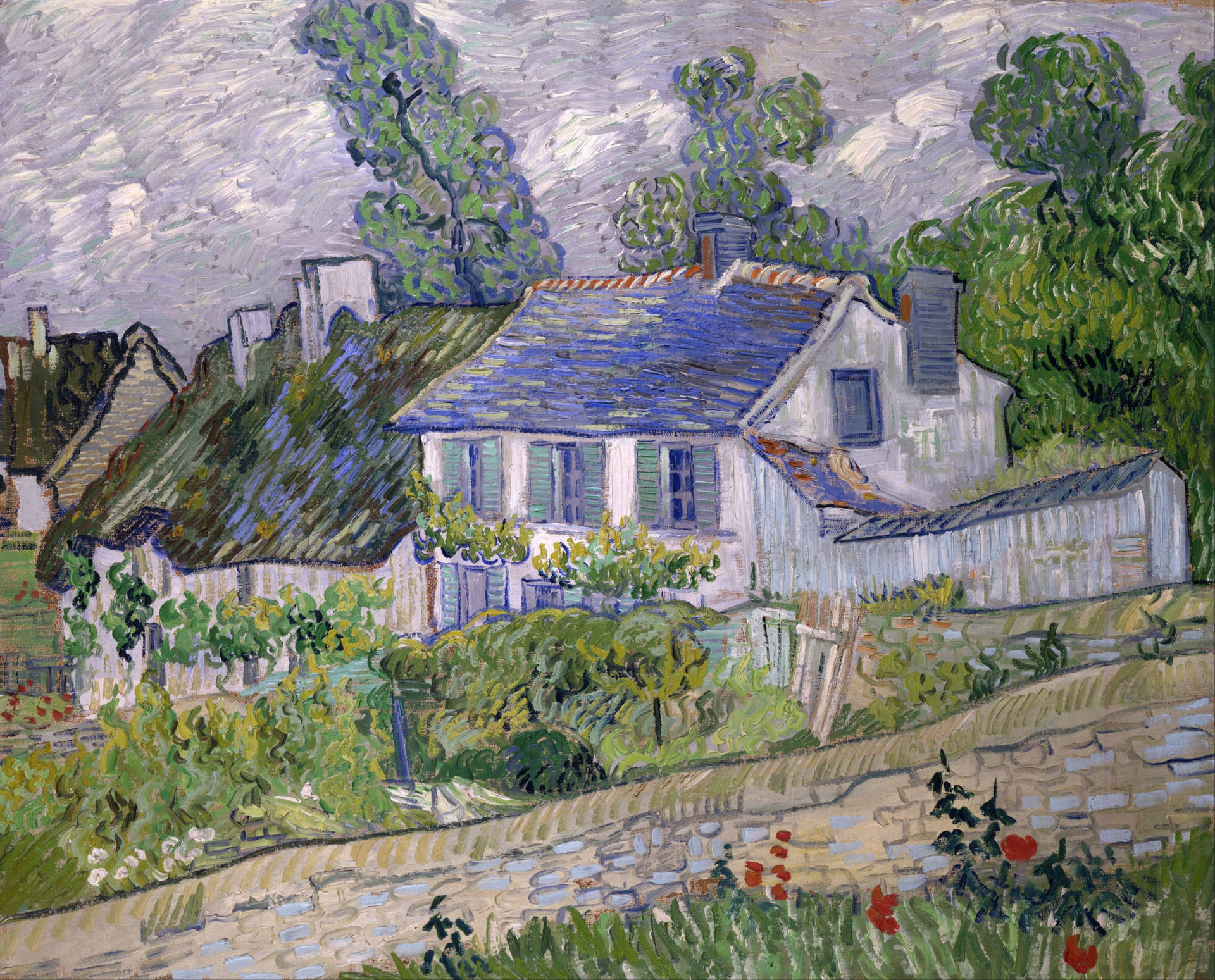 Van Gogh Houses At Auvers Wallpaper