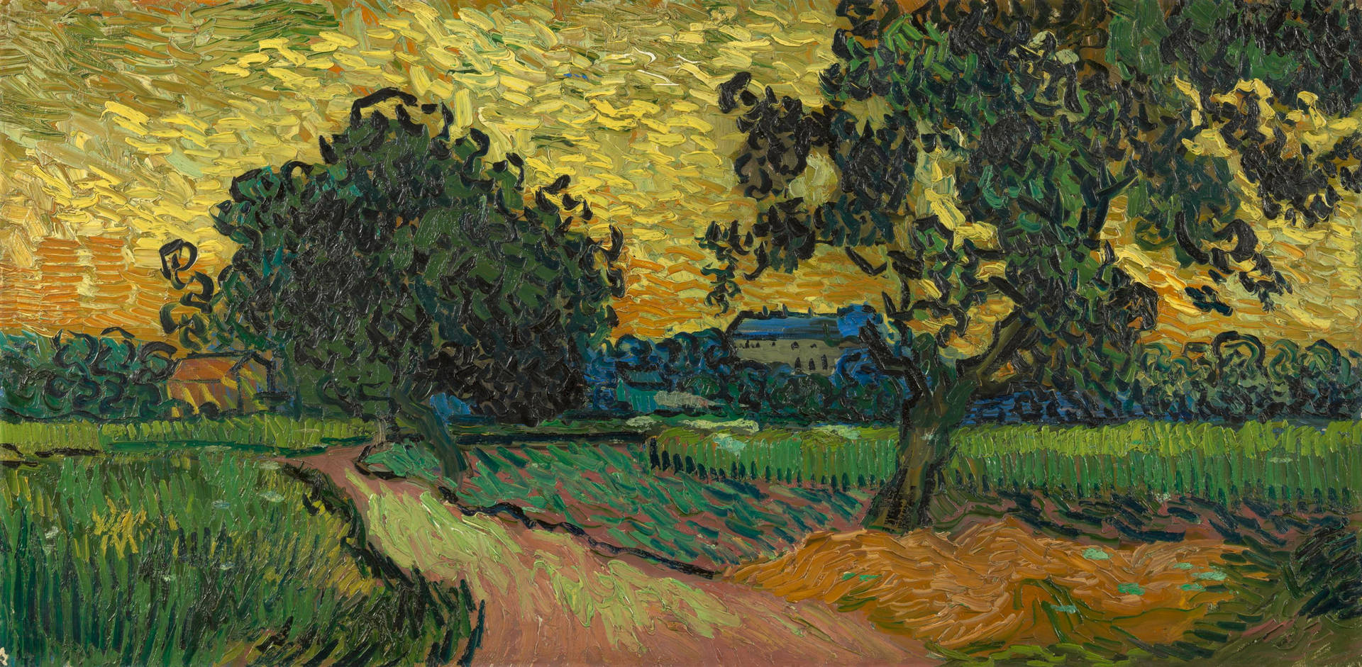 Van Gogh Landscape At Twilight