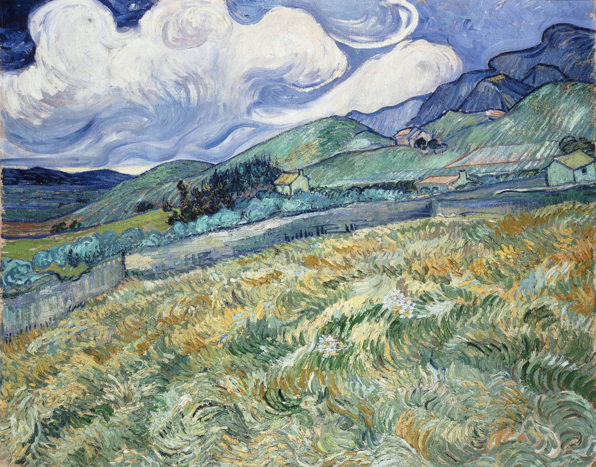 Van Gogh Landscape From Saint-Remy Wallpaper