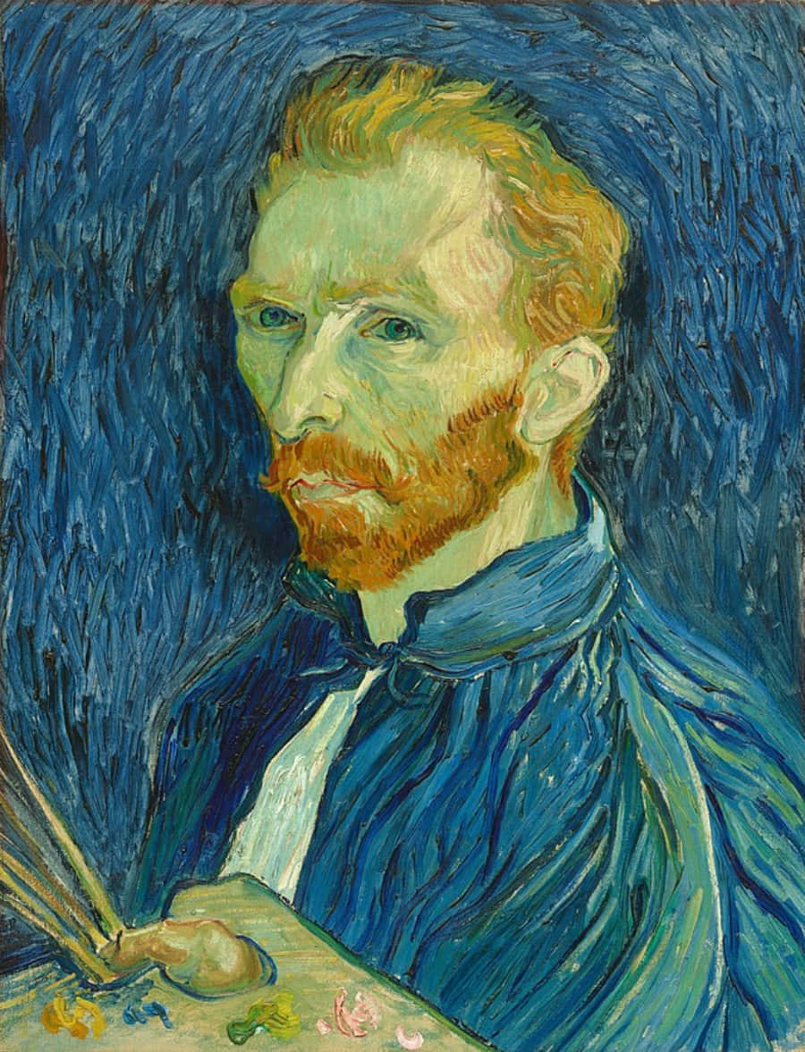 A Painting Of A Man With A Beard And A Palette