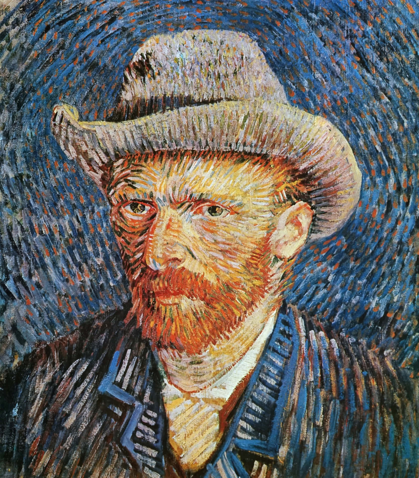 Enmålning Av En Man Med En Hatt