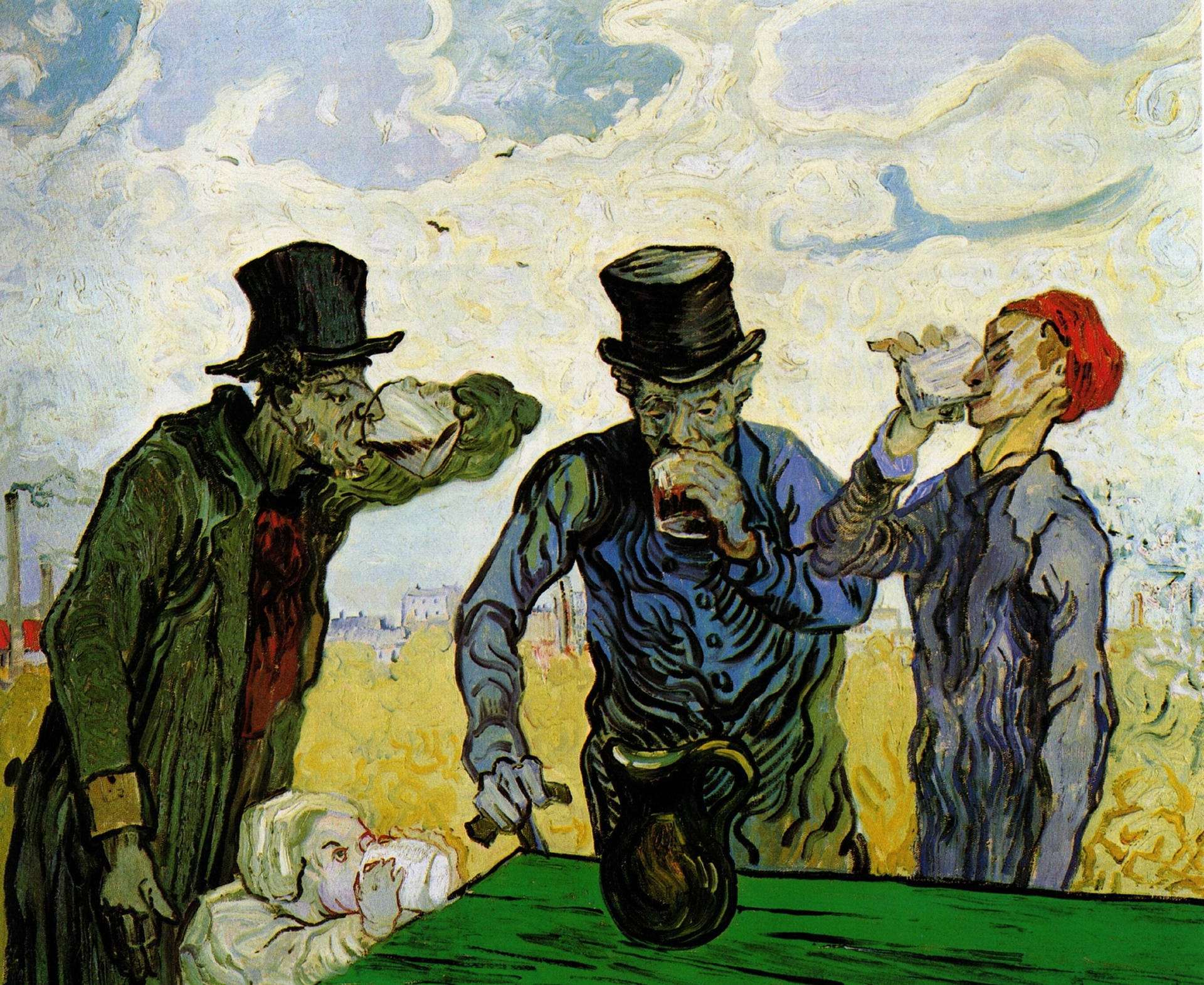 Van Gogh The Drinkers Wallpaper
