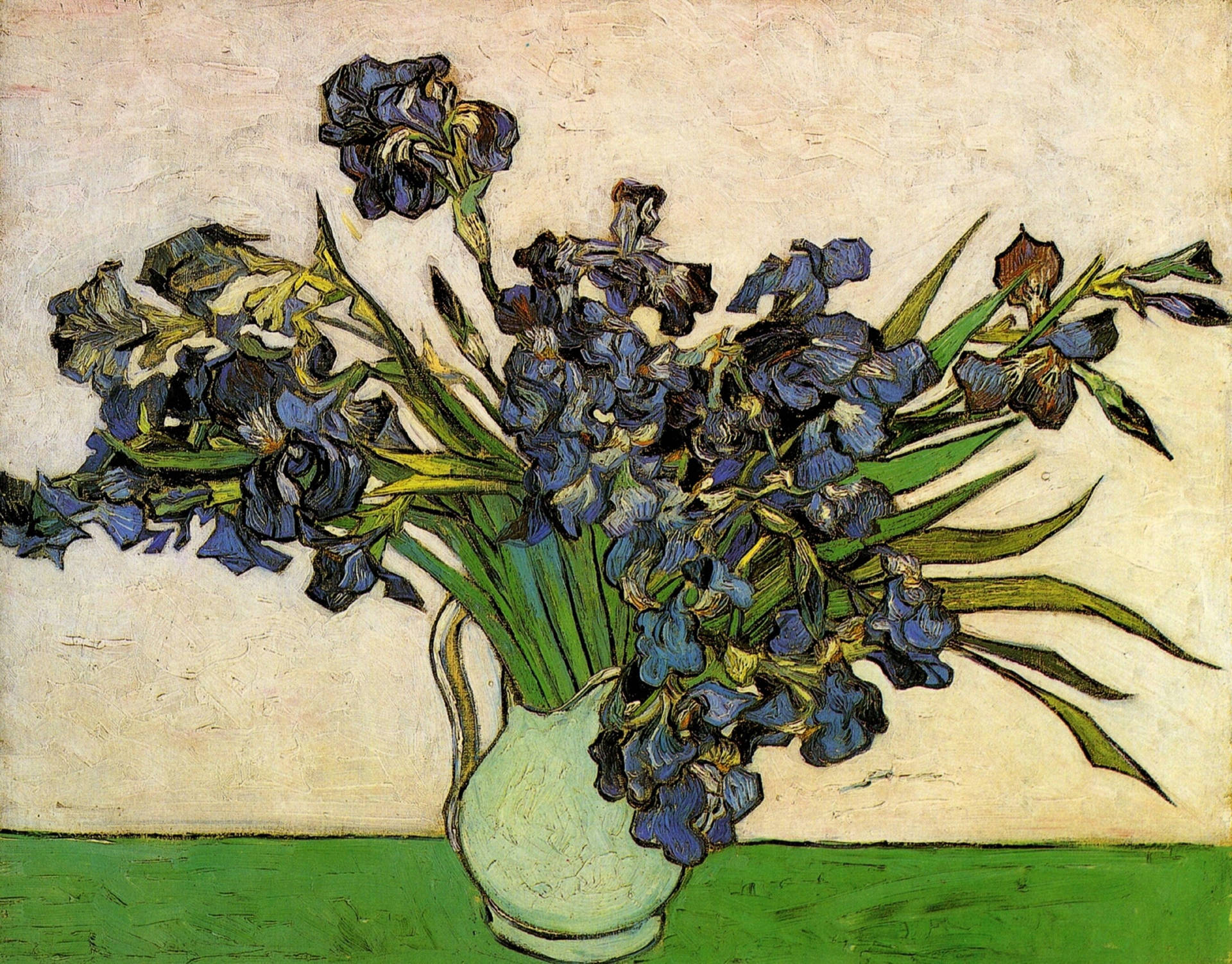 Van Gogh Vase With Irises Wallpaper