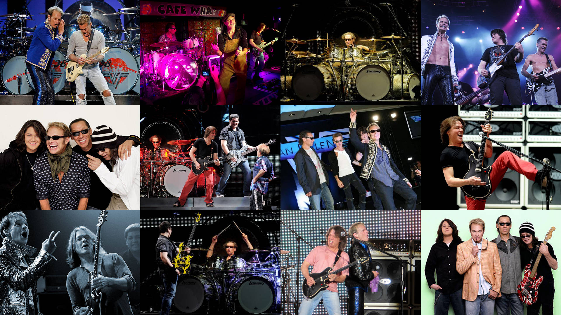 Van Halen Rock Band Collage Wallpaper
