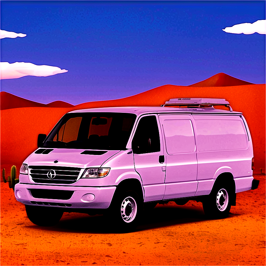 Van In Desert Landscape Png Jhr5 PNG