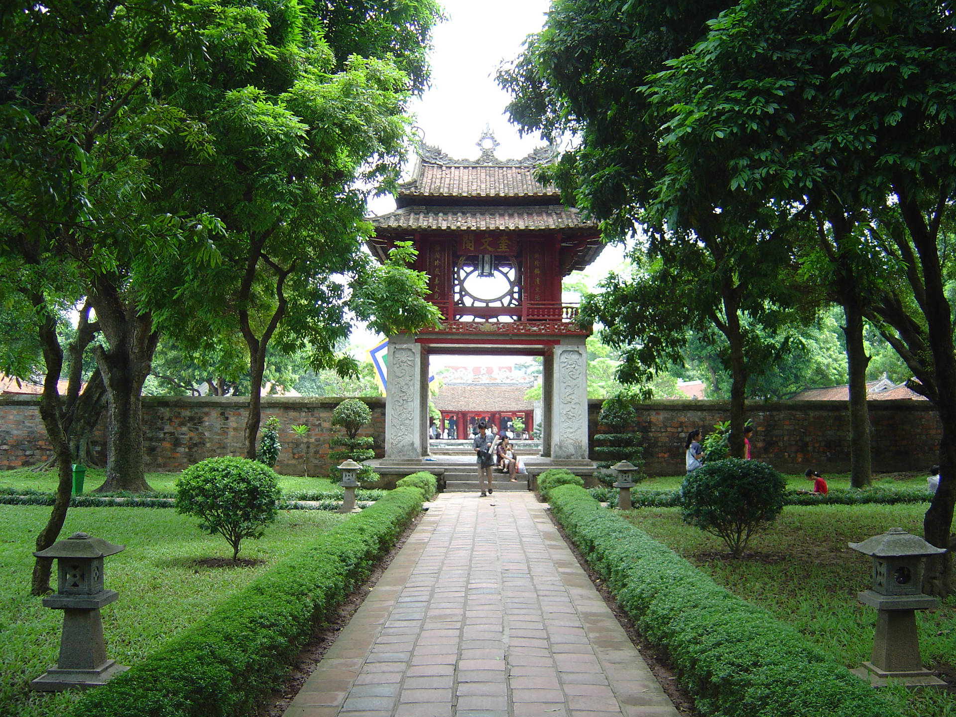 Vănmiếu Tempel In Hanoi Wallpaper