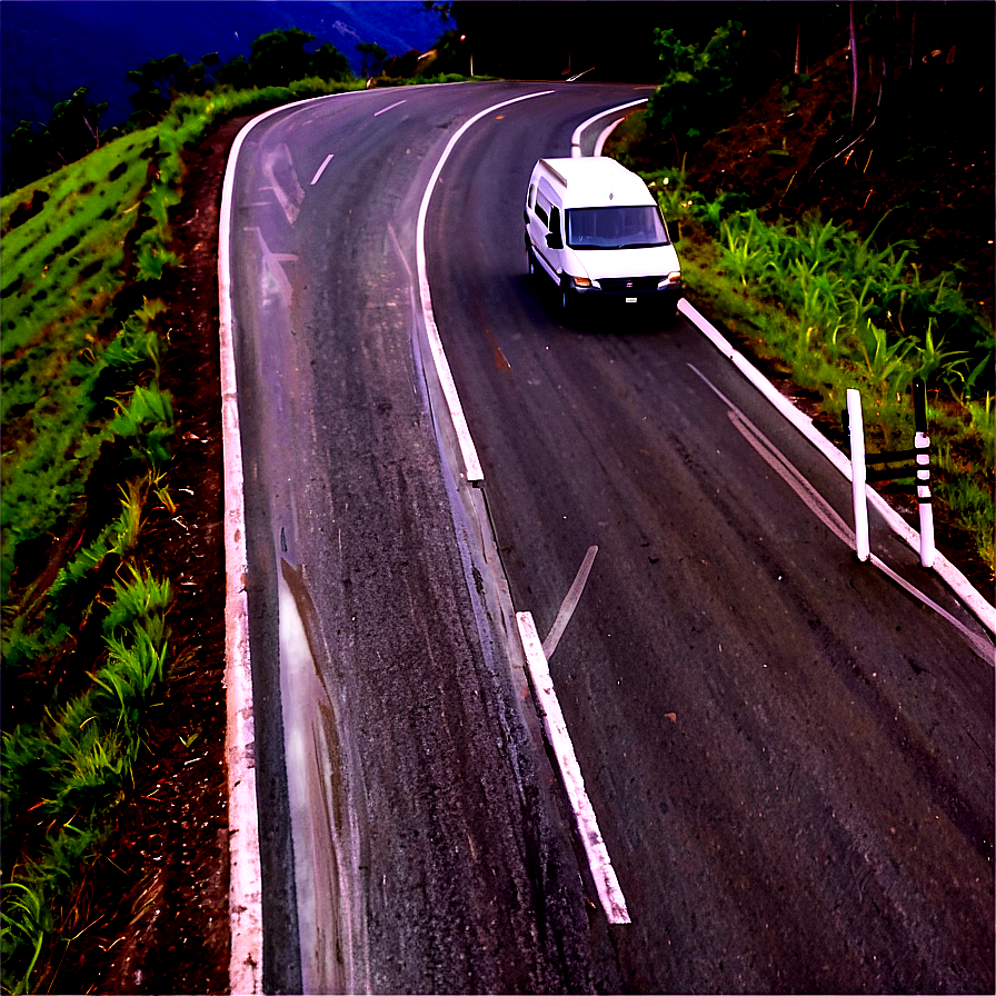 Van On Mountain Road Png 06202024 PNG