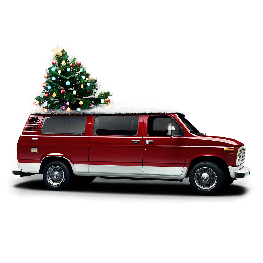 Van With Christmas Decor Png 72 PNG