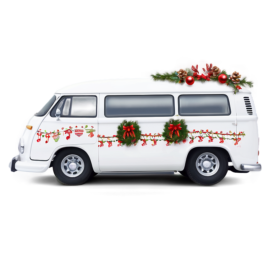 Van With Christmas Decor Png Gdm92 PNG