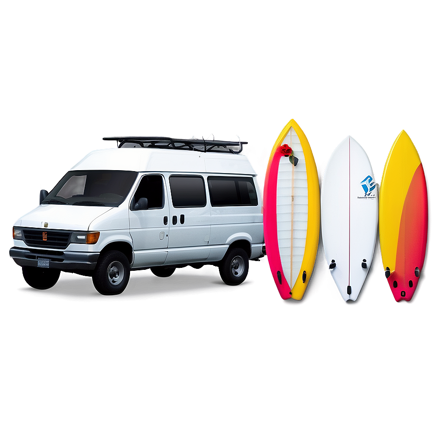 Van With Surfboards Png 06202024 PNG