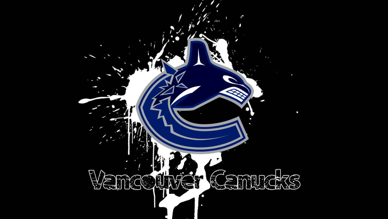 Salpicadurade Pintura De Los Vancouver Canucks Fondo de pantalla