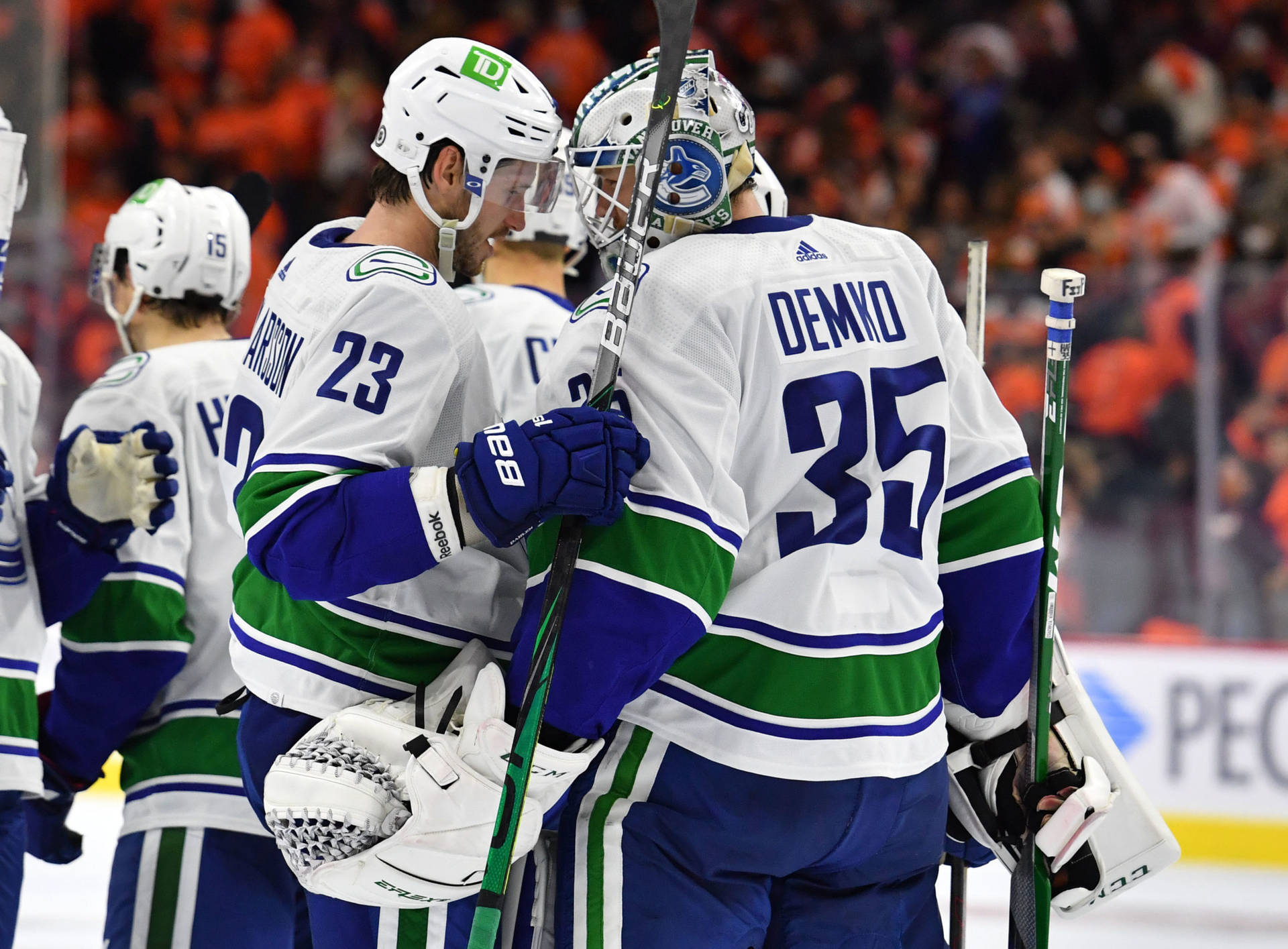 Vancouver Canucks Team Players Wallpaper