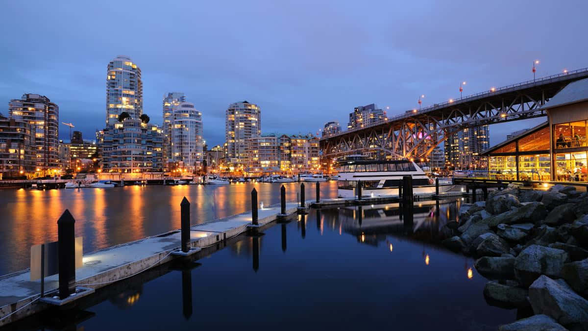 Vancouver Twilight Skyline Wallpaper