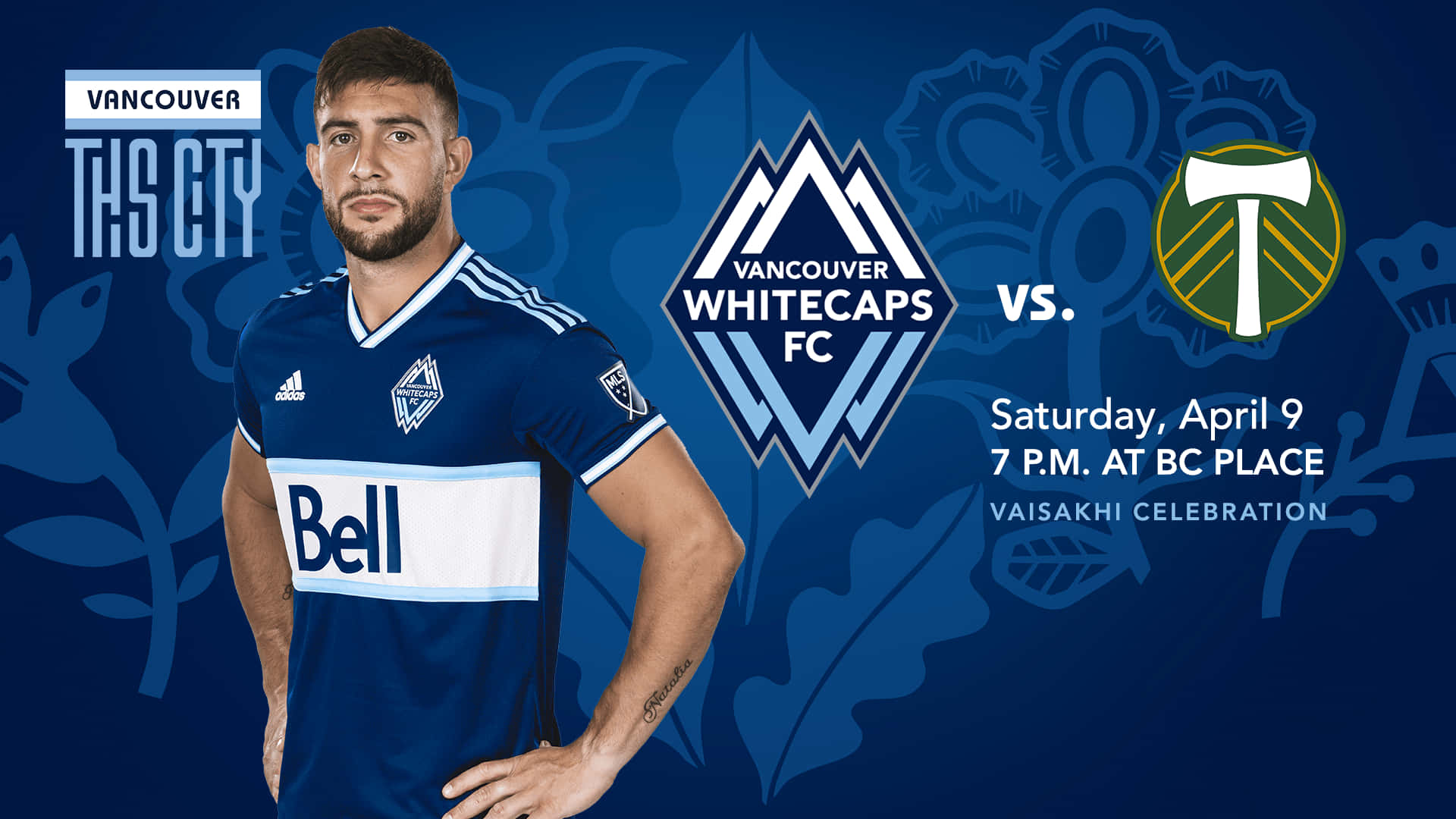 Vancouver Whitecaps FC fremad Pedro Morales Ascent Design Wallpaper
