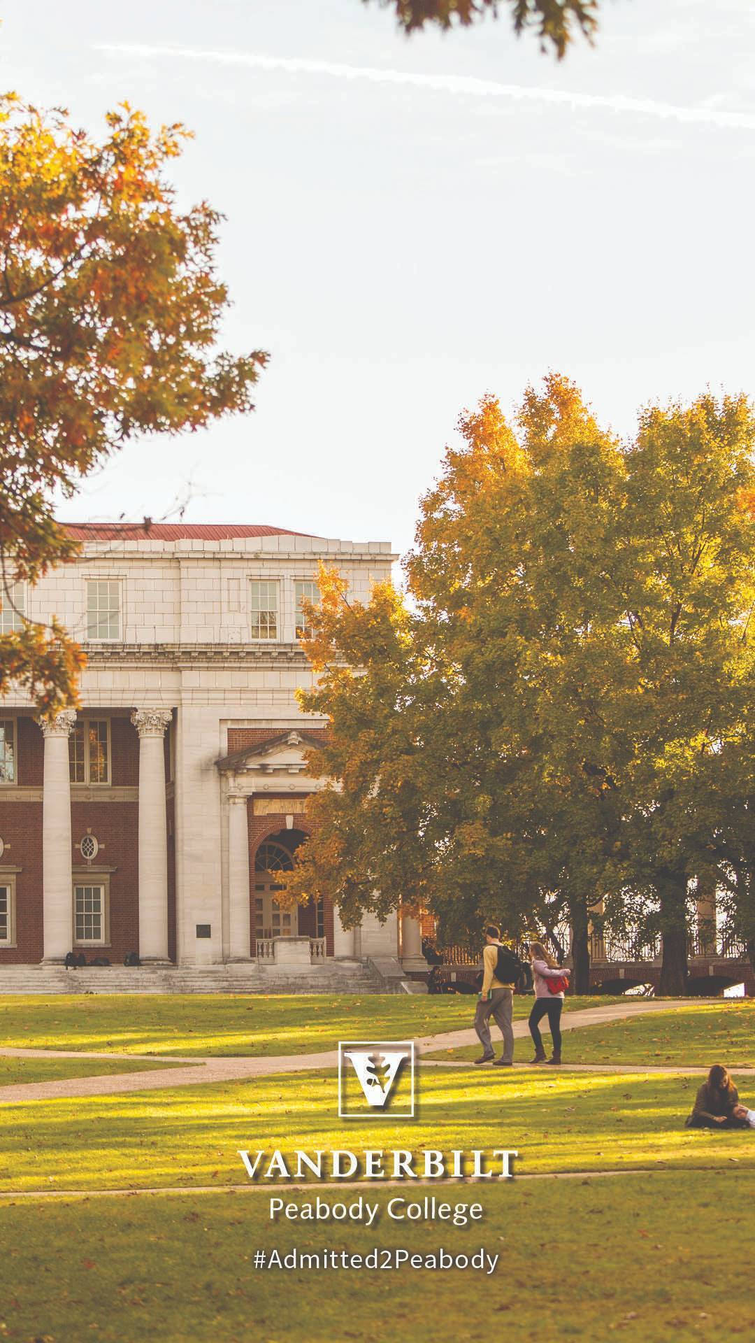 Majestic View of Vanderbilt University's Peabody College Wallpaper